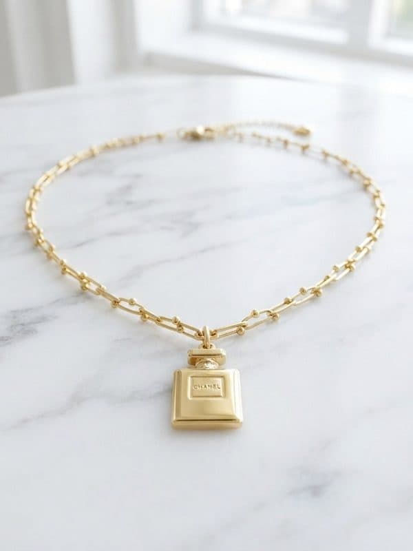 Necklace On Marble: a real result made in ClosetShot