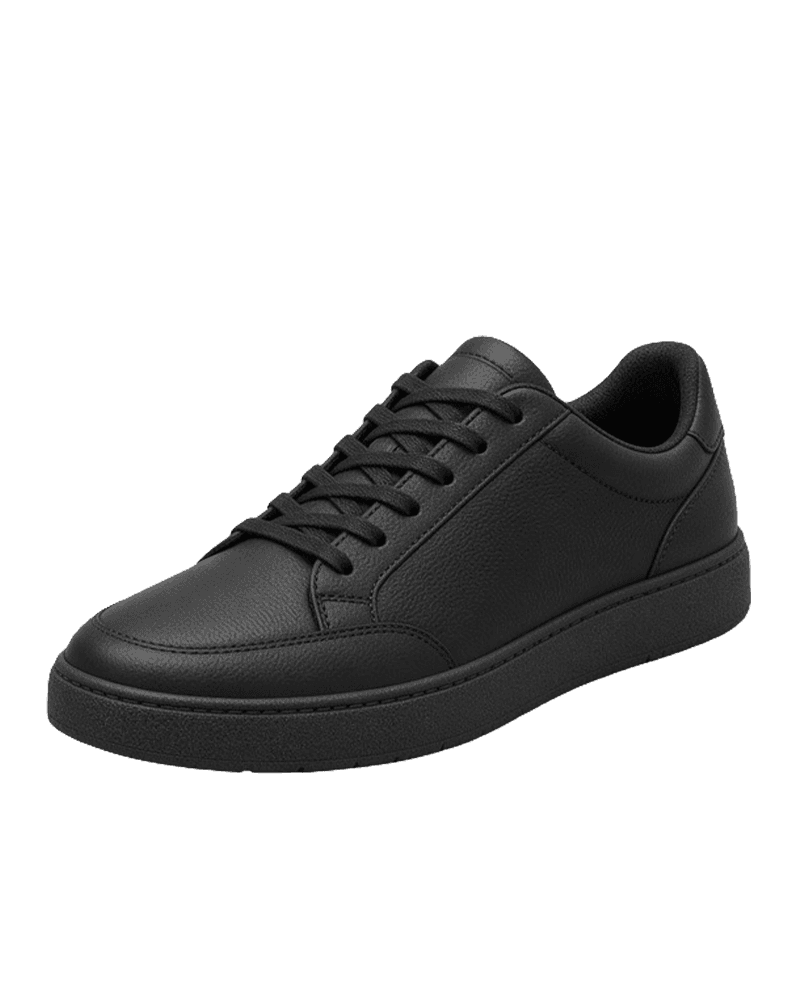 Remove Background: black leather sneaker cut out