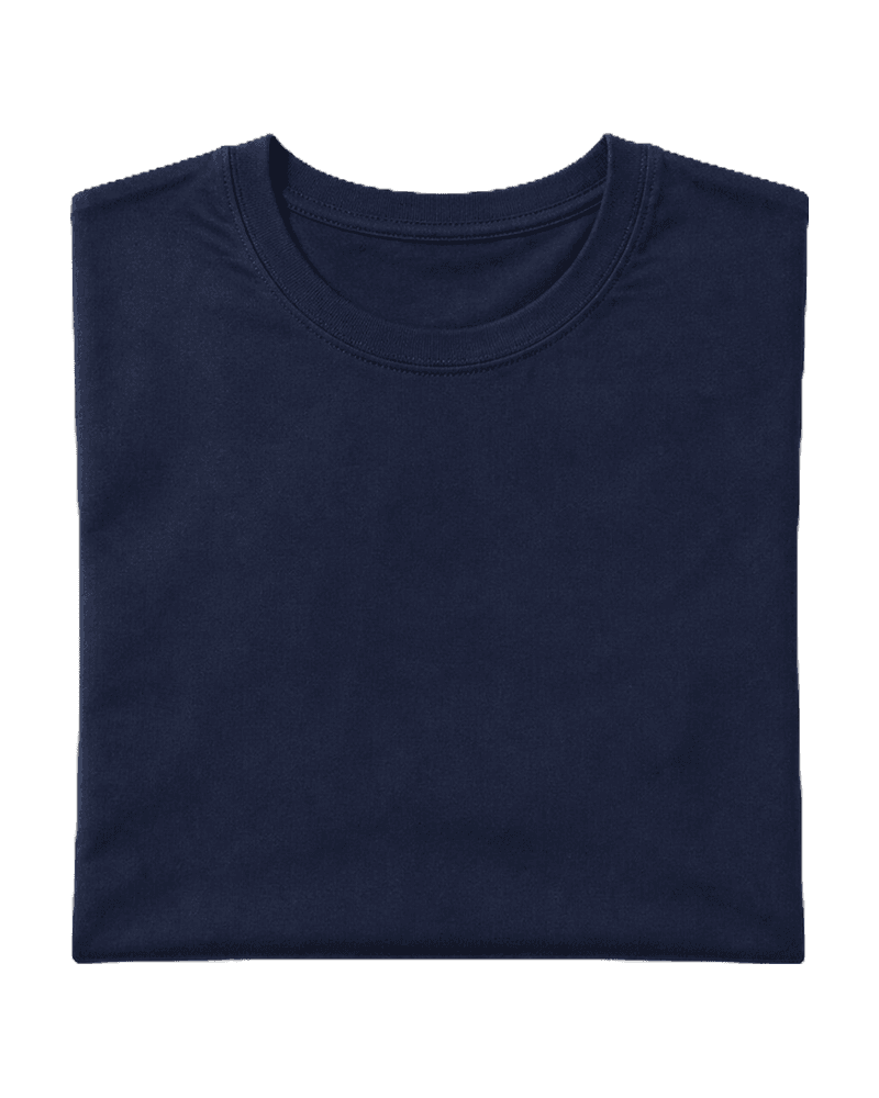 Tidy: navy t-shirt folded flat